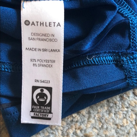 Athleta Stripe Mesh High Neck Chi Tank - Picture 7 of 7